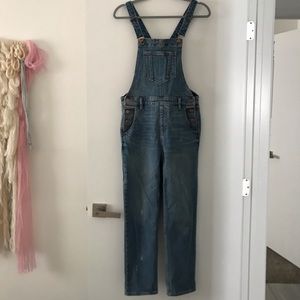 Old Navy Distressed Medium Wash Overalls